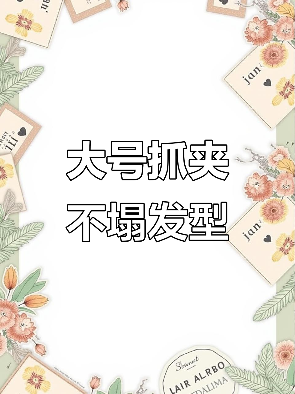 超大号鲨鱼夹轻松盘发,短发也能稳固一整天!