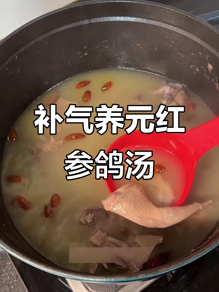 红参鸽子汤,滋补元气,恢复精力