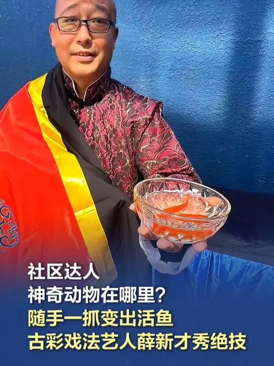 神奇动物在哪里?随手一抓变出活鱼,古彩戏法艺人薛新才秀绝技 社区达人|神奇动物在哪里?随手