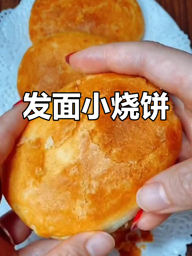 酥脆发面烧饼,层次丰富内软外硬