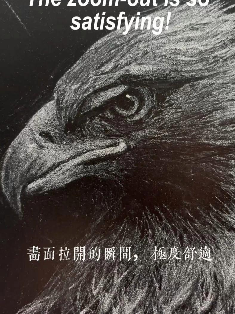 听，粉笔绘画 #黑白世界 #黑板画 #粉笔画