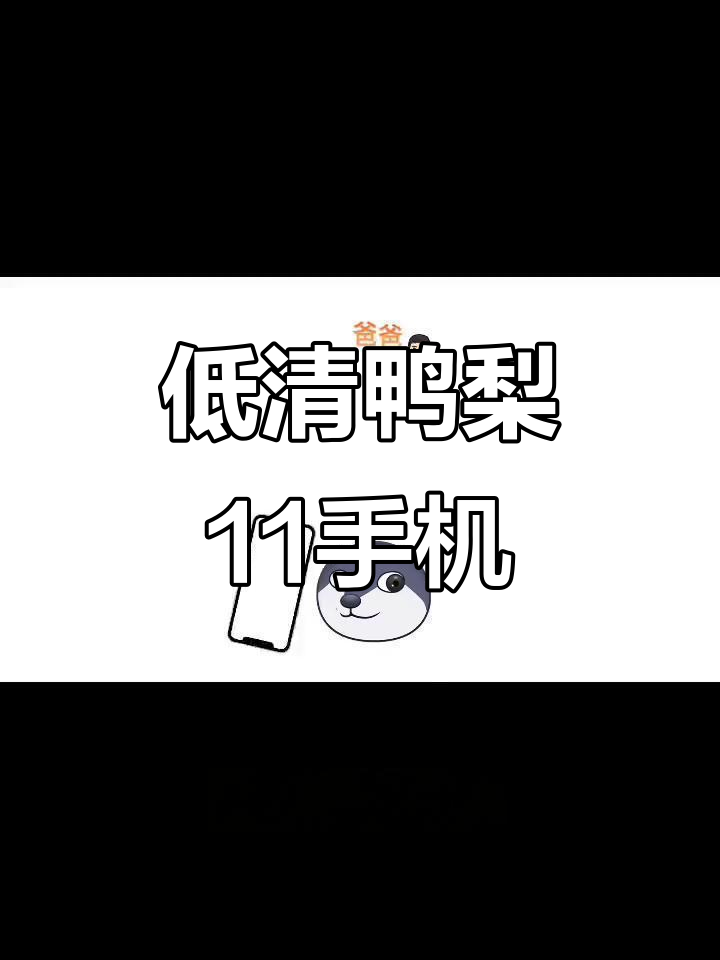 鸭梨十一手机:低清摄像、双卡干扰,沙雕人生必备