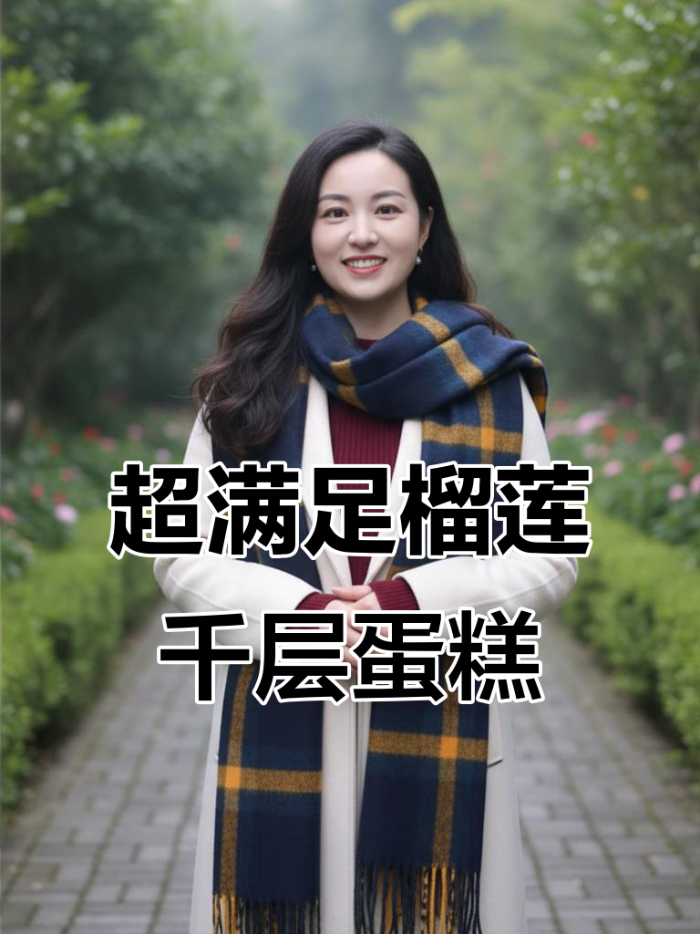 满满榴莲果肉,动物奶油加持的猫山王千层蛋糕