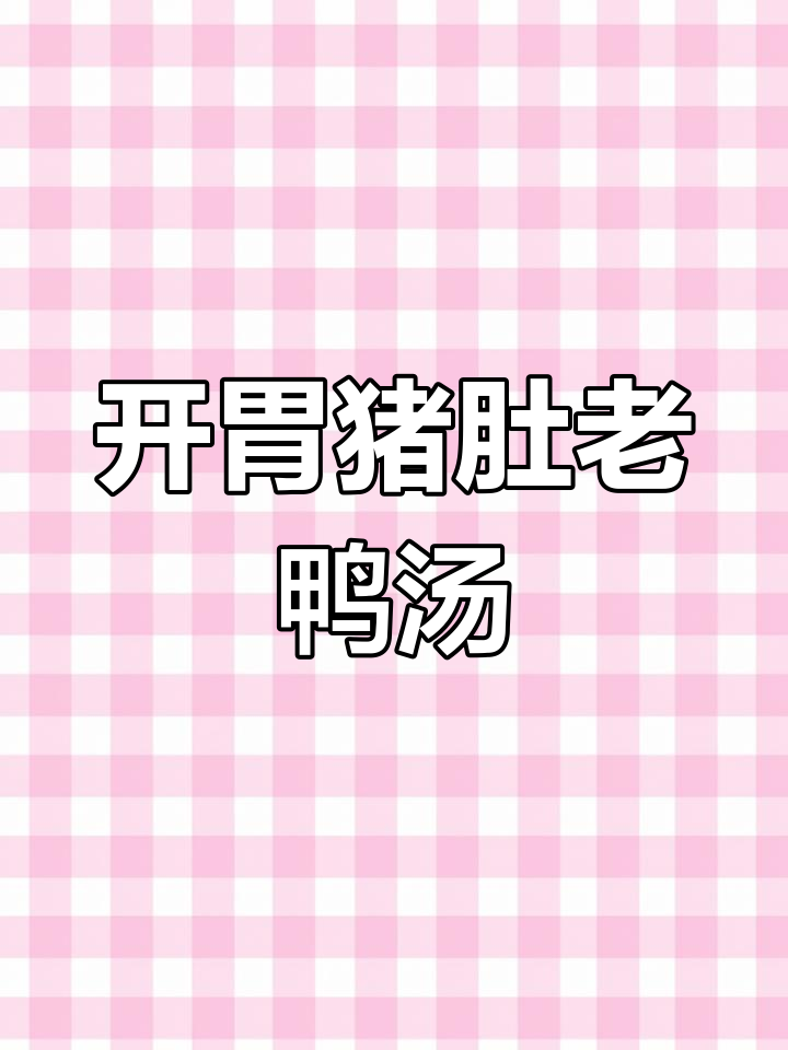 猪肚老鸭汤,开胃又下饭