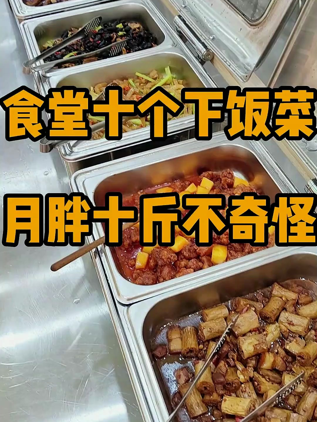 食堂十个下饭菜，月胖十斤不奇怪