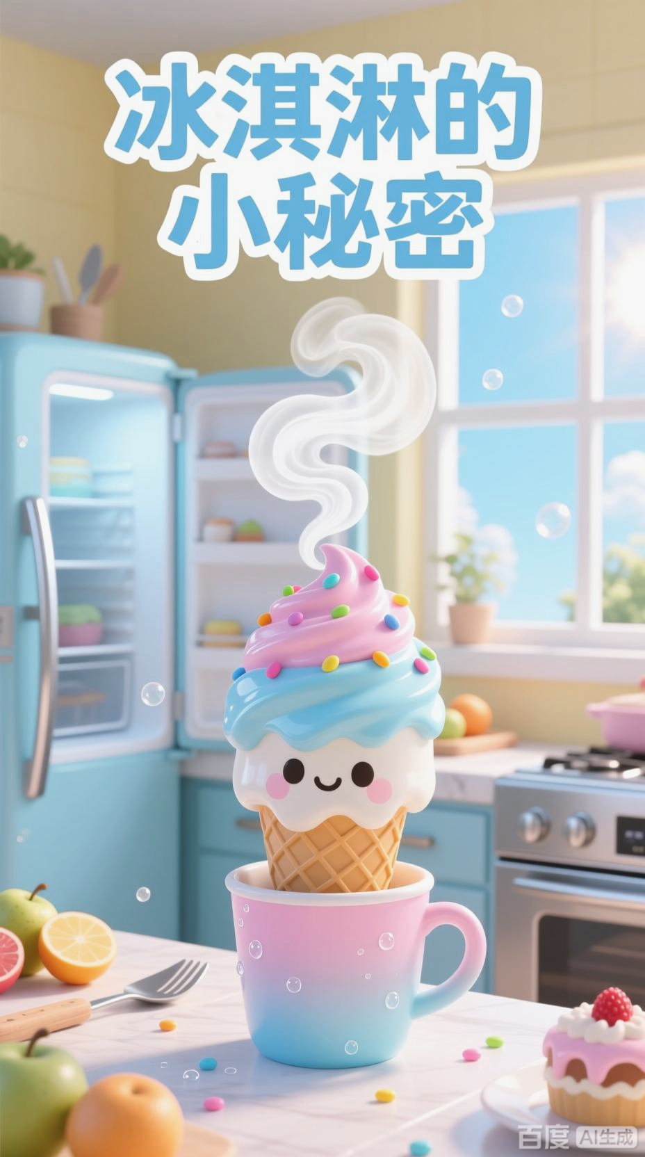 冰淇淋冒白气的秘密