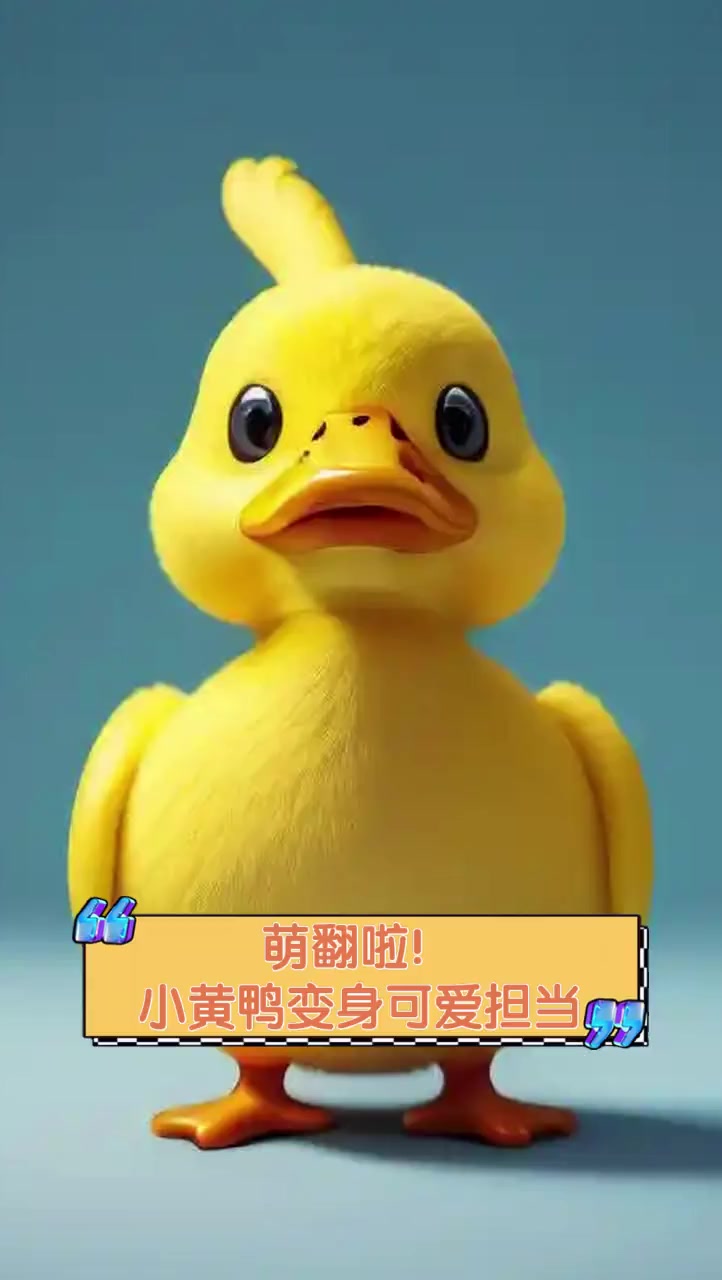 萌翻啦!小黄鸭变身可爱担当