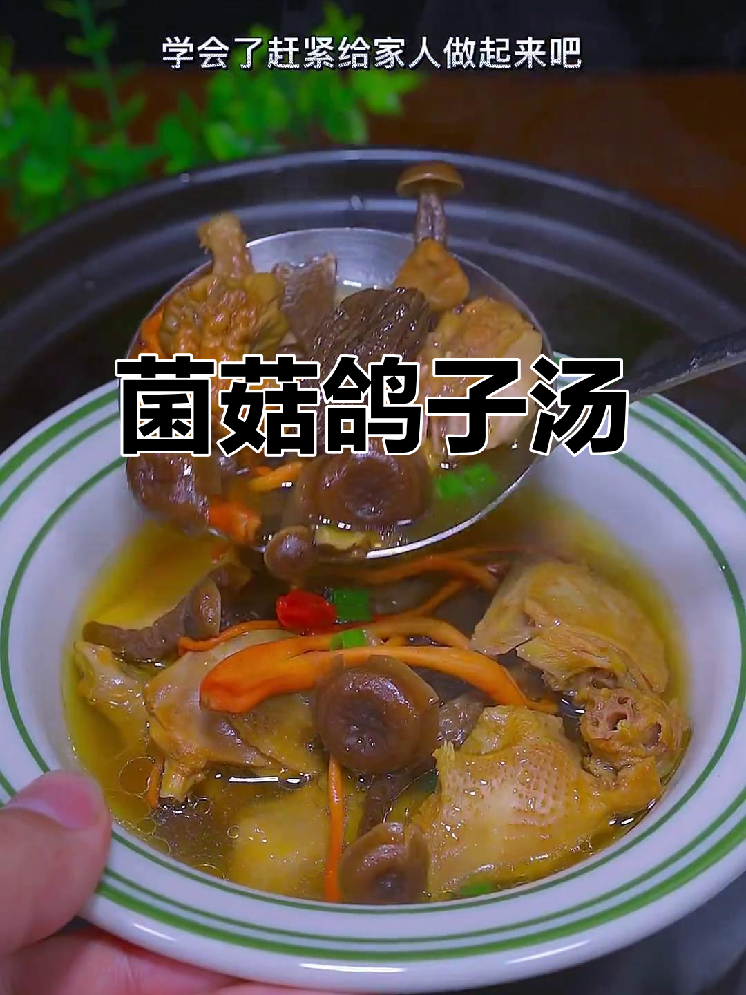 鸽子汤加松茸,暖心又营养,老婆喝了笑开颜