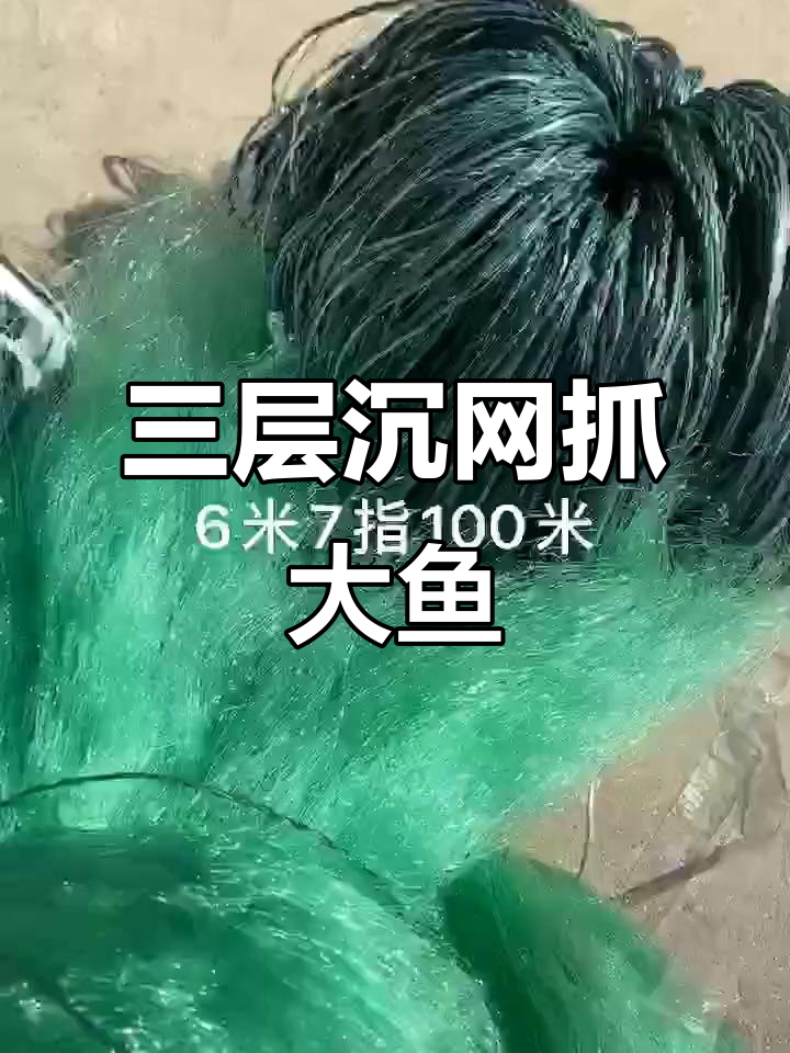6米高气指网,100米三层沉网捕鱼神器