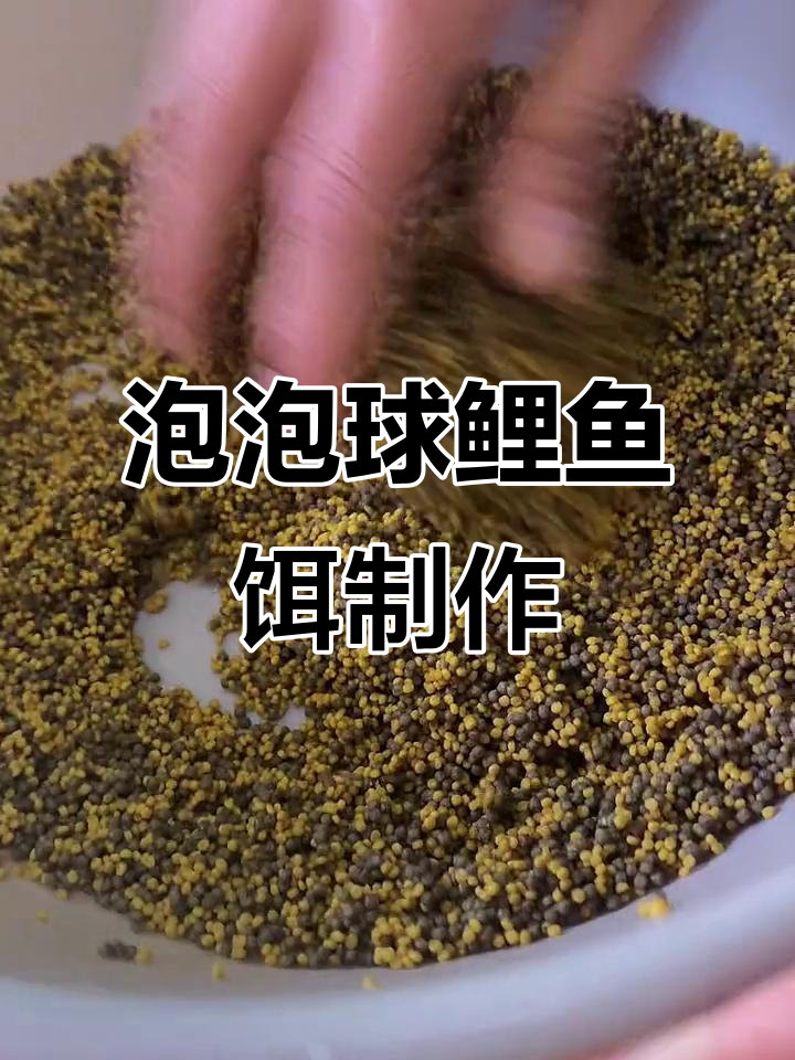 泡泡球鲤鱼饵料开制技巧,零点八水比轻松搞定