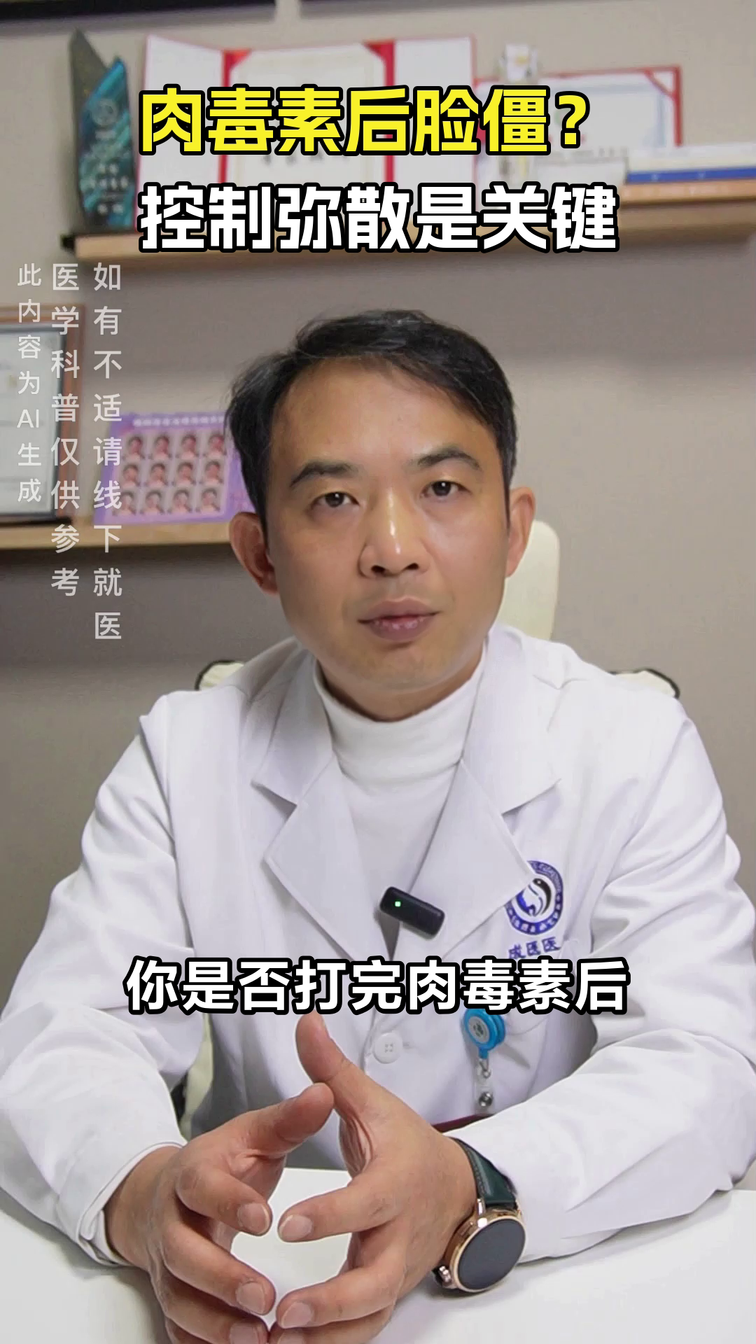肉毒素注射，弥散范围知多少？