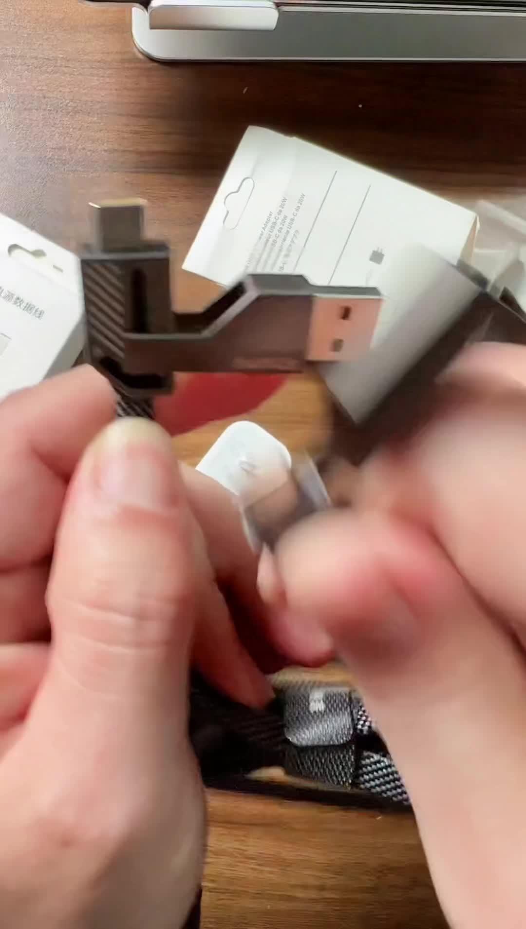 直播高光 风格派 星际战绳四合一PD60W快充数据线华为iPhone14充电线type-c