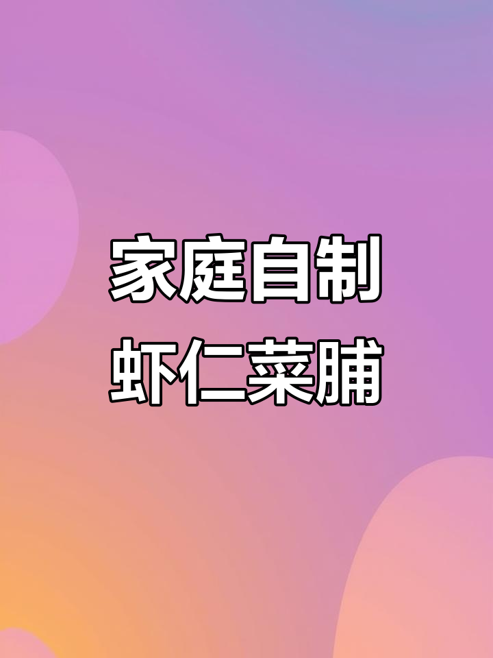 自制潮汕虾仁菜脯,配粥拌饭超香!