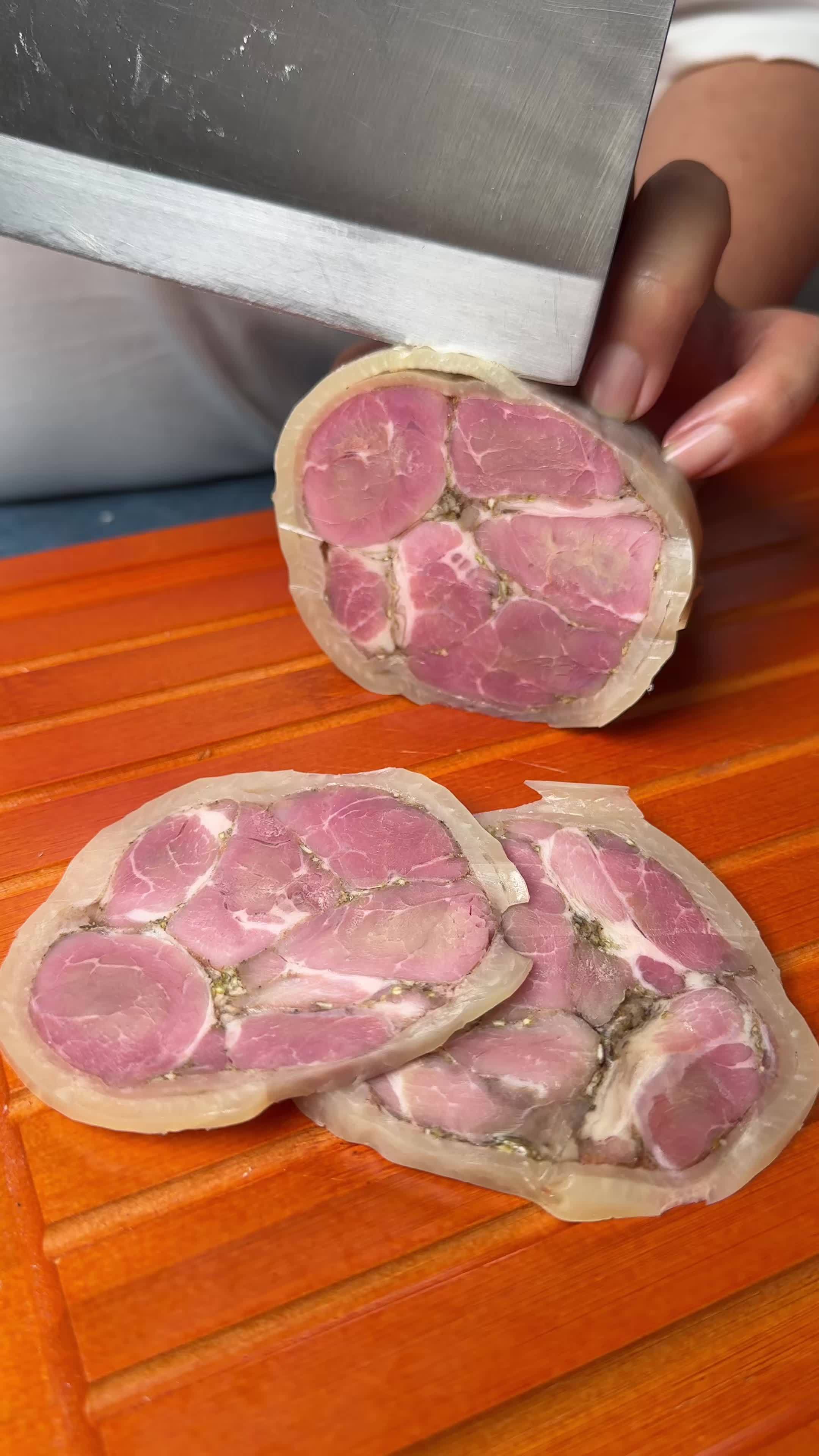 捆蹄,江苏浙江南京上海等南方城市的特色美食,河南东北三省叫肘花,纯猪腱子肉手工制作,肉香味