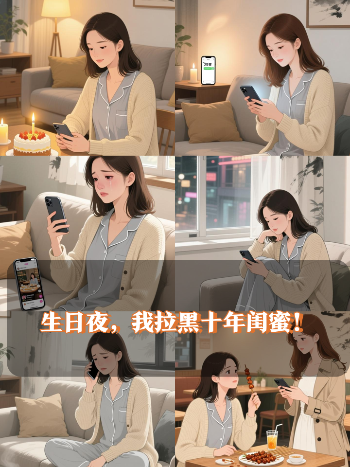 十年闺蜜渐行渐远,生日夜她主动拉黑,背后真相太扎心!