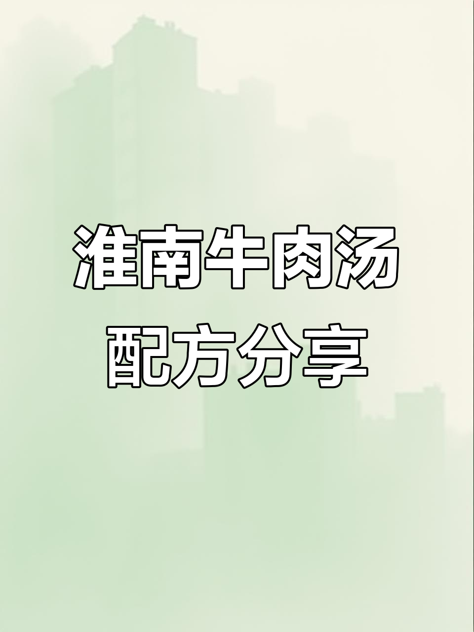 揭秘淮南牛肉汤的独特配方,香料与鲜美完美结合