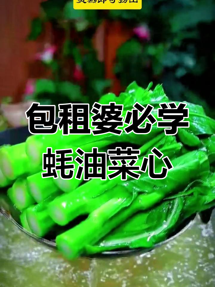 广东包租公最爱素菜,蚝油蒜蓉炒菜心,简单又美味