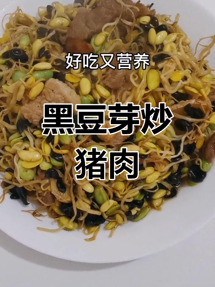 黑豆芽炒肉,营养又补钙,简单美味家常菜