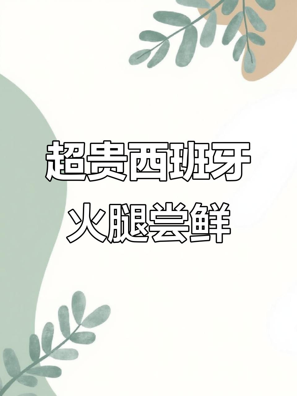 西班牙顶级火腿,一片就要几十块?真有这么好吃?