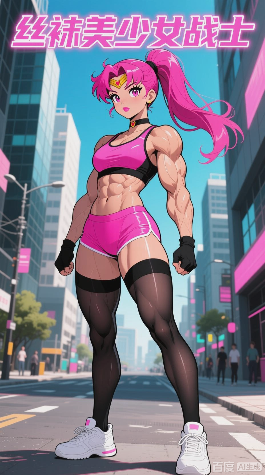 肌肉美少女战士,勇战坏人