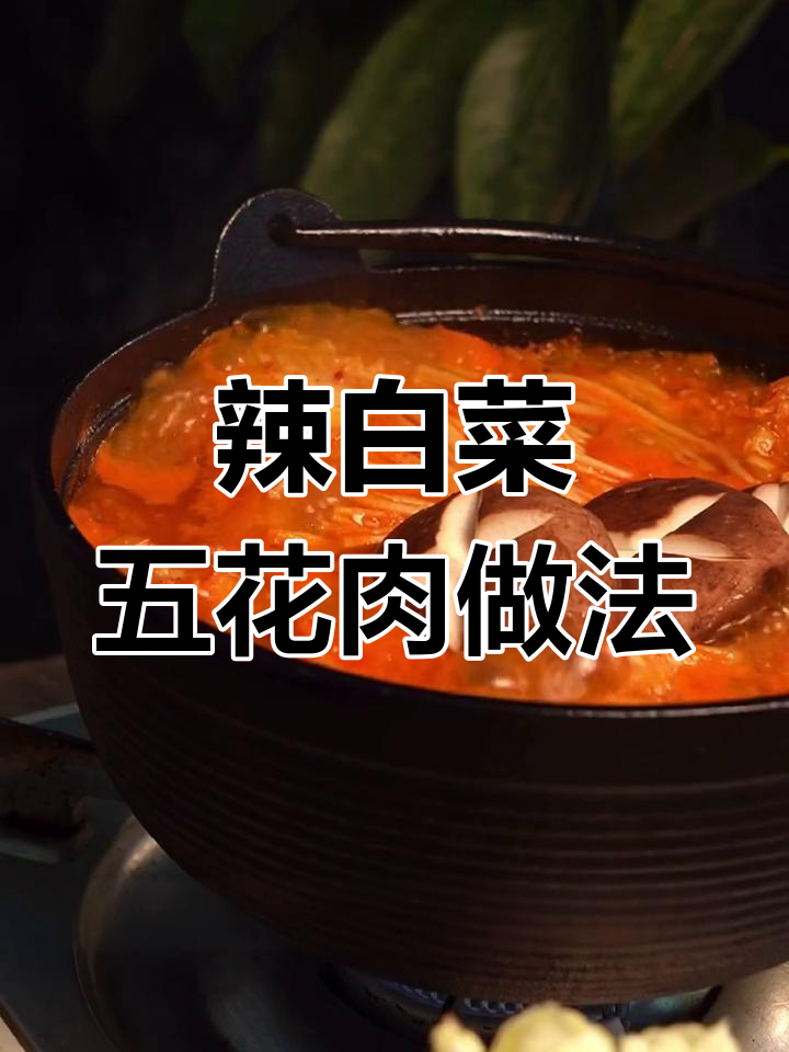 正宗辣白菜五花肉,酸辣开胃,配豆腐金针蘑更下饭