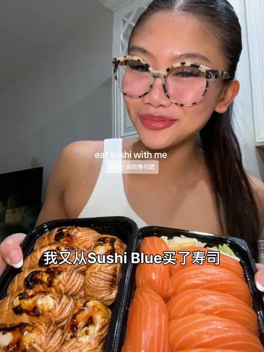 三文鱼寿司爱好者的快乐「tt:nikkiyums」