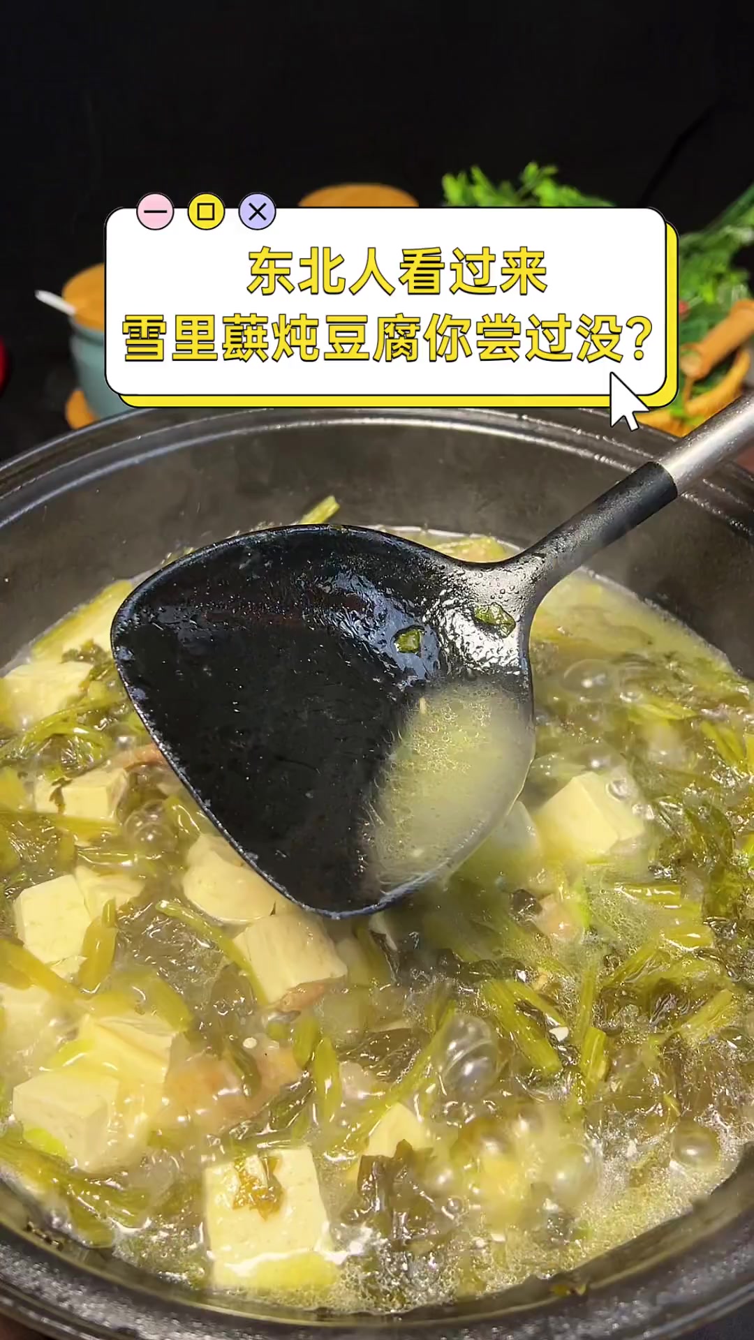 东北人看过来,雪里蕻炖豆腐你尝过没?