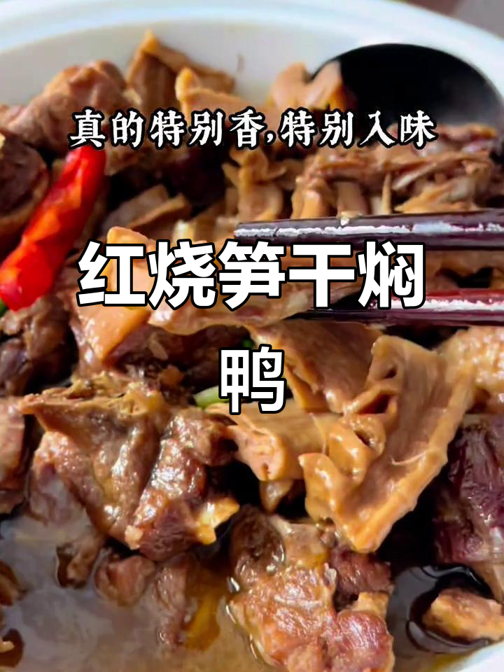 笋干焖鸭，红烧更入味，香气扑鼻，吃一次就停不下来！