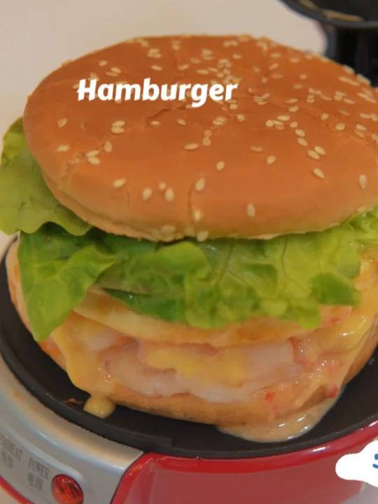 鲜嫩多汁虾排汉堡5分钟搞定巨简单巨好吃