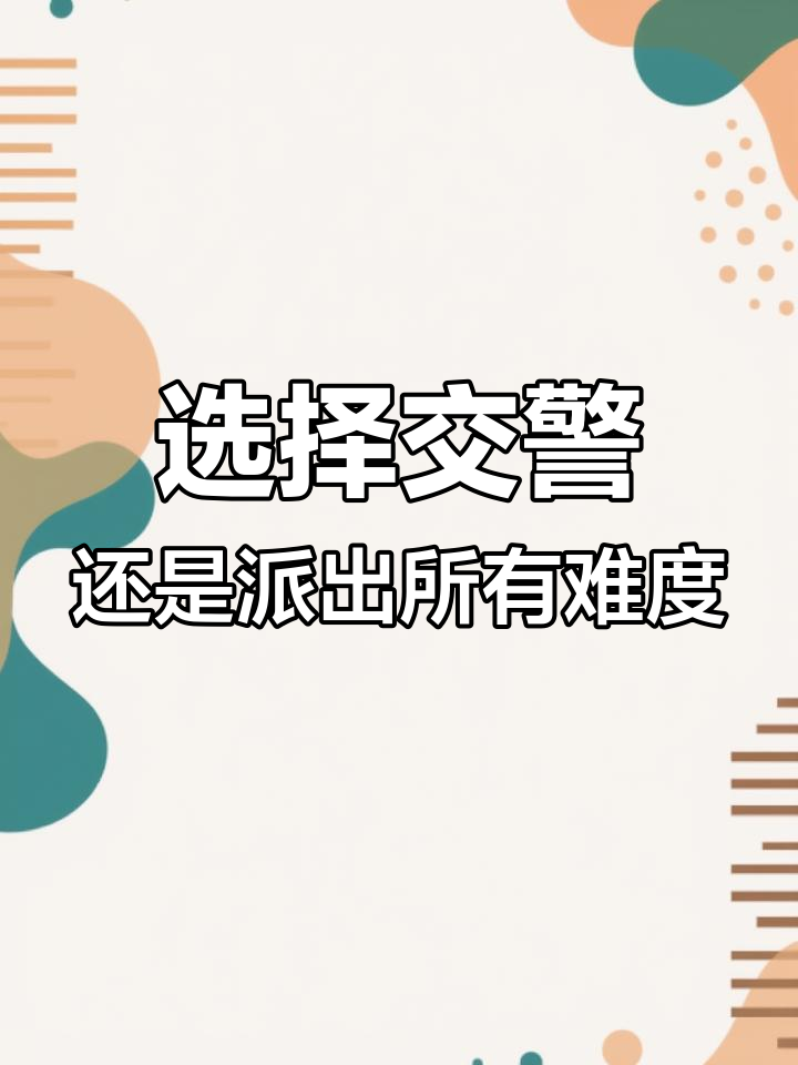 交警与派出所,哪个更适合你?选择背后的真相大揭秘