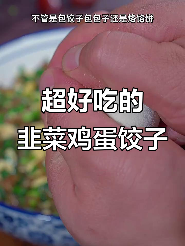 韭菜鸡蛋素馅饺子,简单又美味,一学就会