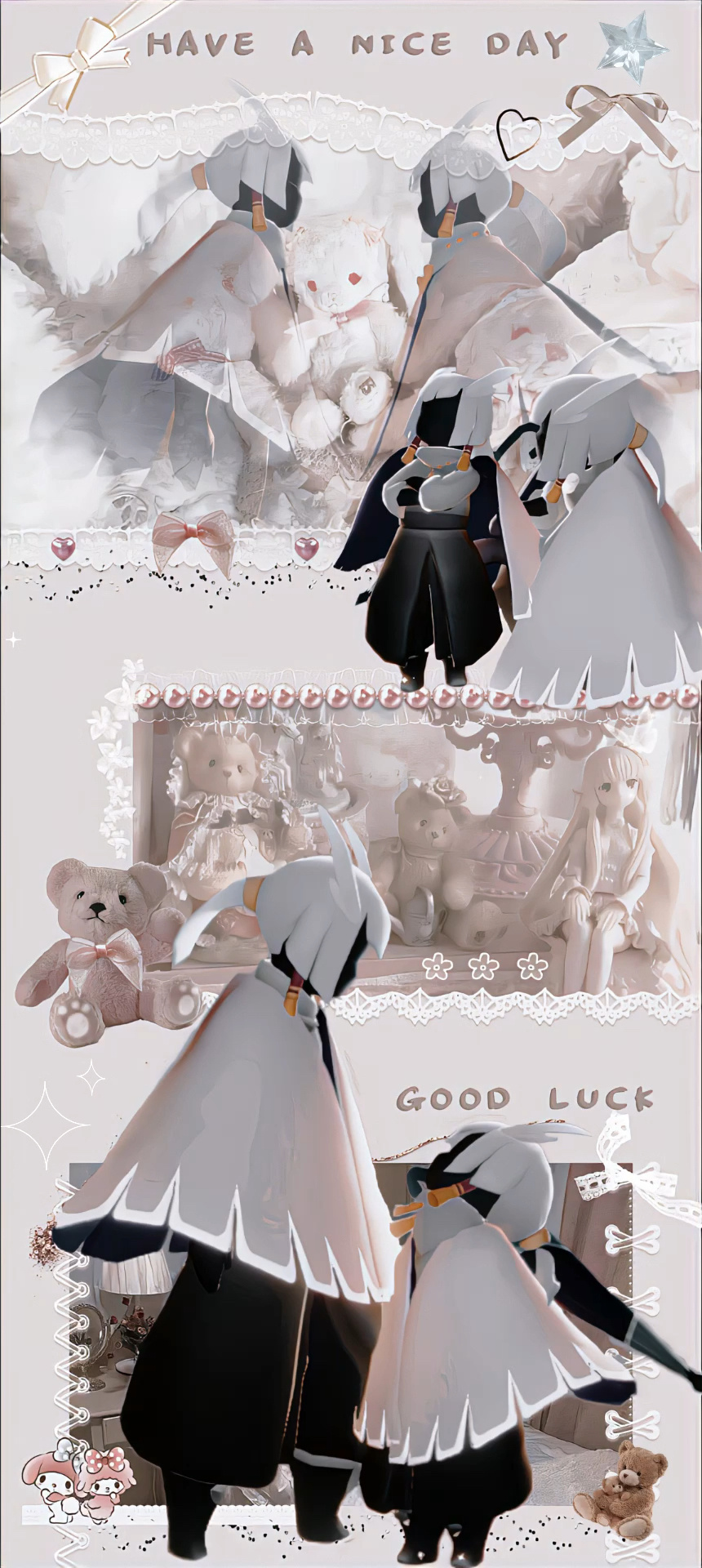 光遇壁纸┇温柔少女玩偶风氛围感3D手机壁纸