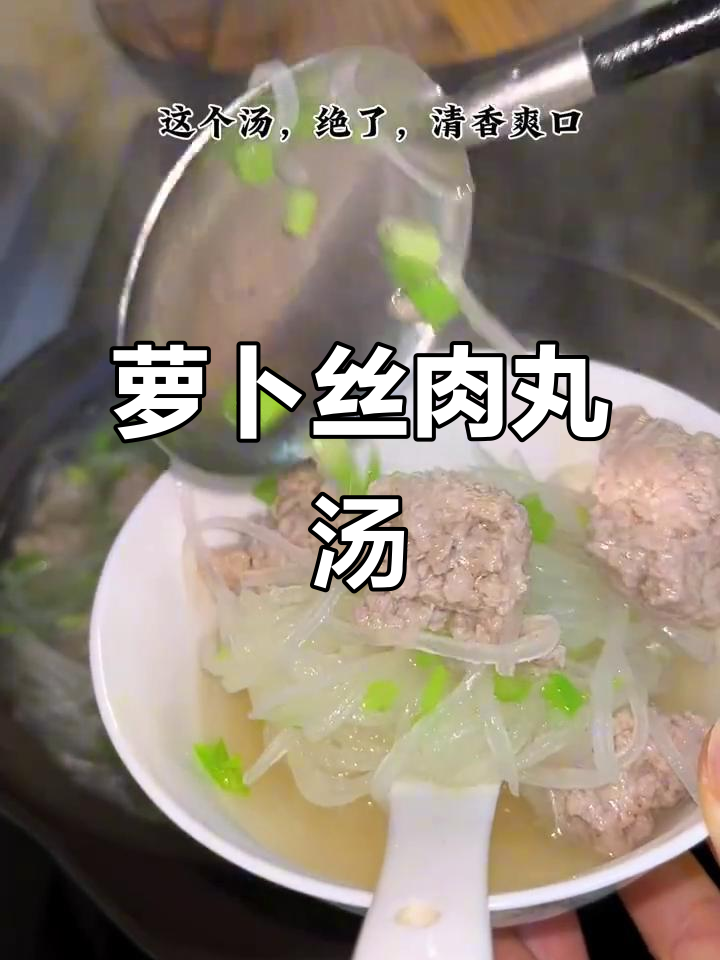 每周一次萝卜丝肉丸汤,大人小孩都爱喝,砂锅菜做法超简单