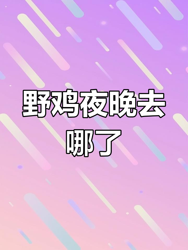 为什么野鸡白天觅食晚上消失?揭秘它们的栖息与逃生方式