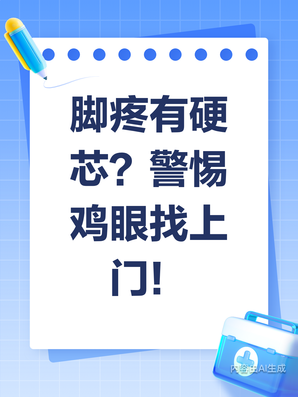脚上长茧走路疼?小心是鸡眼在“作怪”!