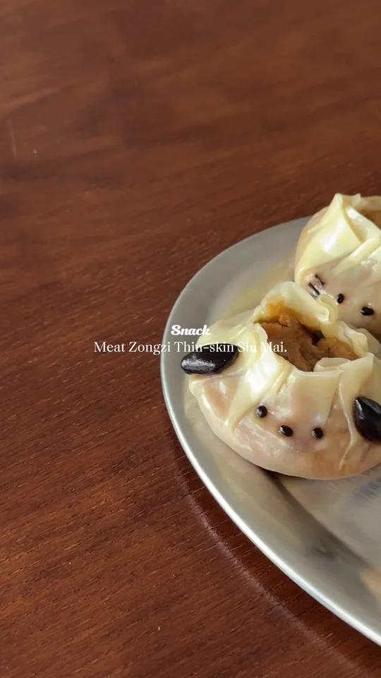 粽子新吃法肉粽爆改卡通纸皮烧麦巨可爱