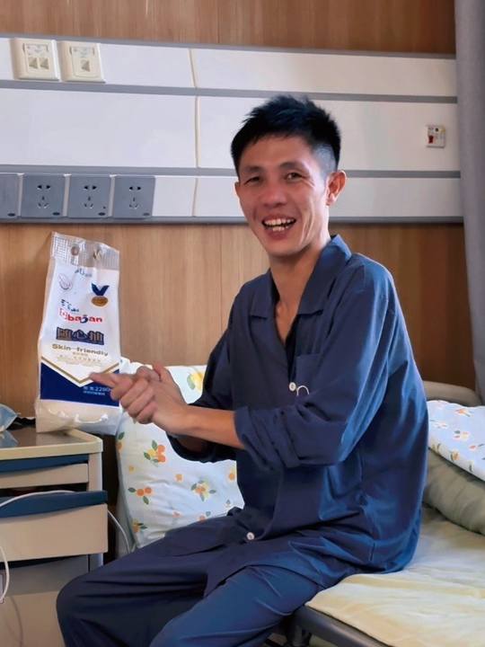 老公拔胃管如释重负，下周有望出院