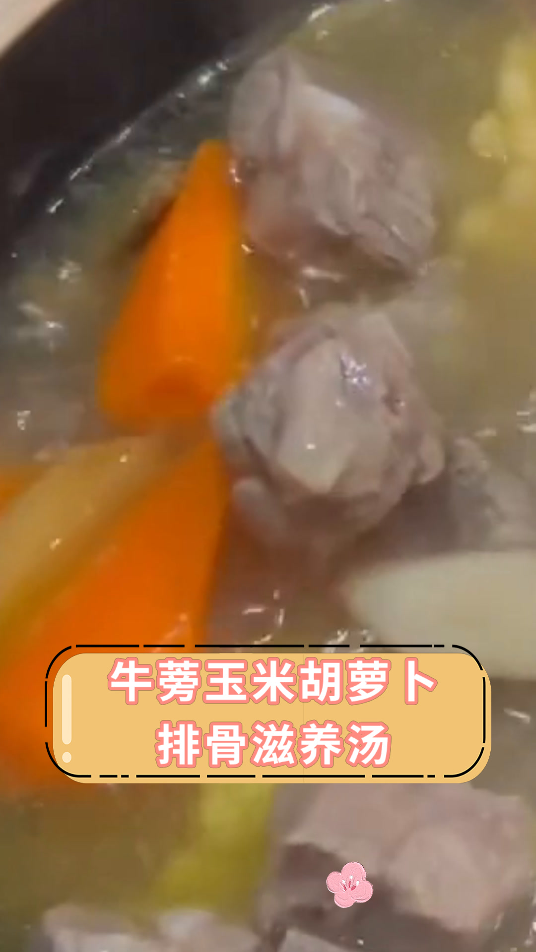 牛蒡玉米胡萝卜排骨滋养汤