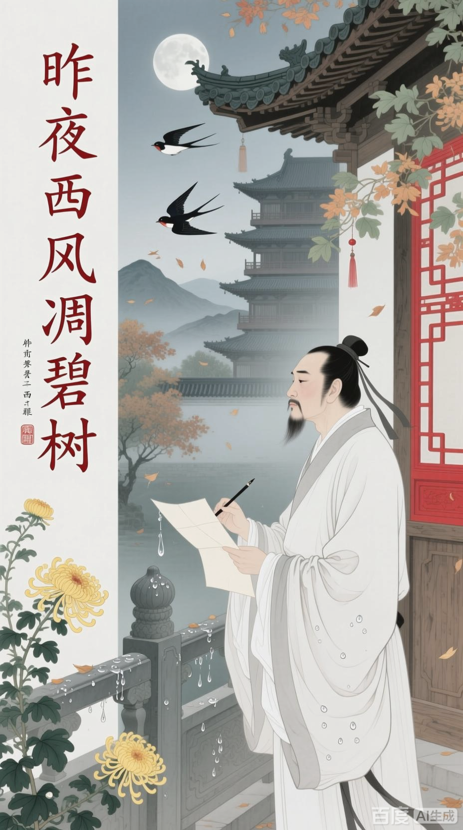 晏殊蝶恋花,离恨寄天涯