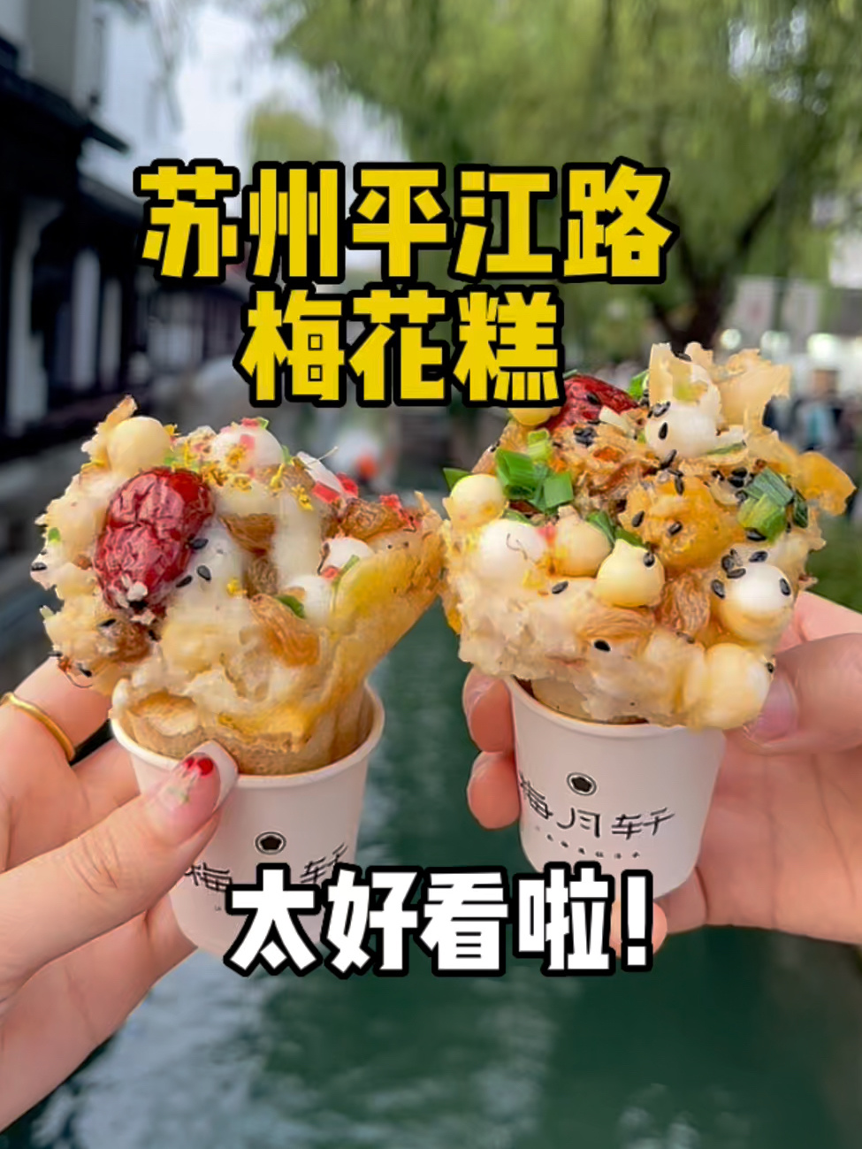 苏州小巷里糯叽叽的梅花糕,热呼呼超好吃!