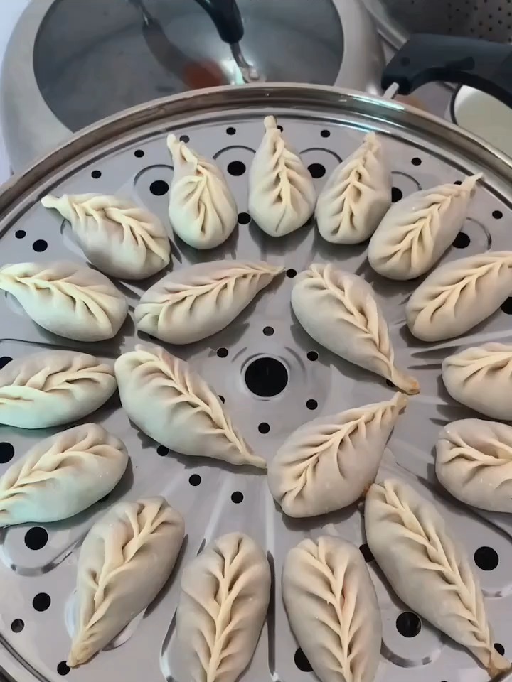 柳叶饺子慢动作包法视频!美食教分享程