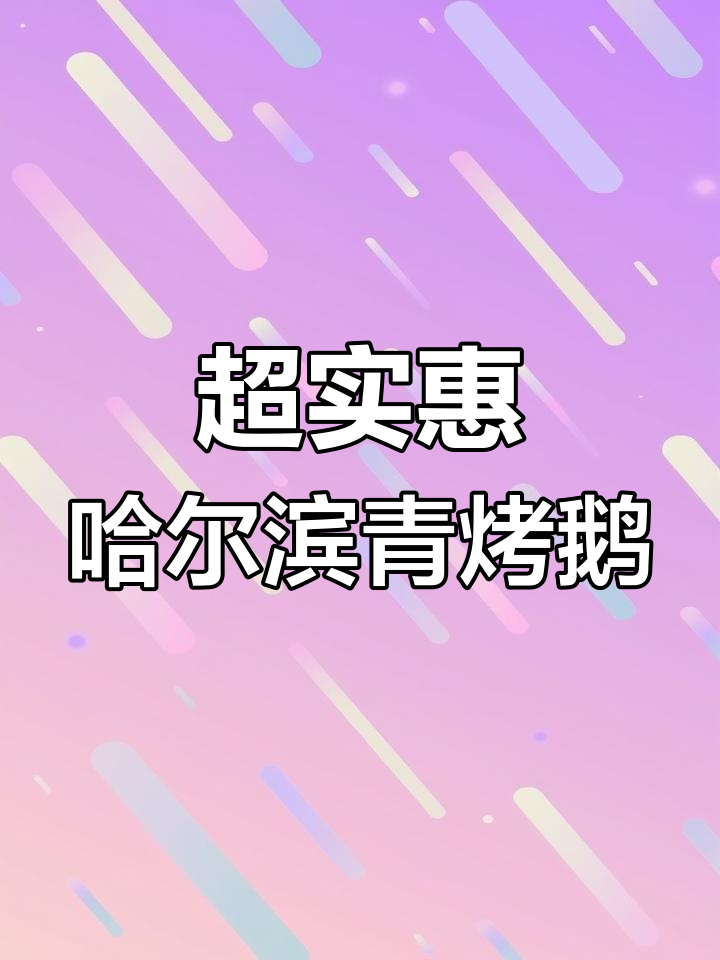 哈尔滨青烤鹅套餐,超值美味不容错过