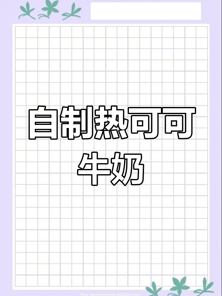 热可可牛奶,轻松自制!