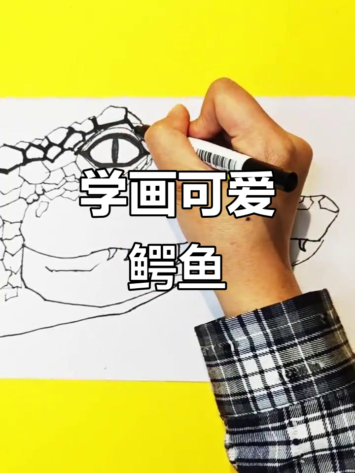 轻松学画鳄鱼，线条技巧大揭秘