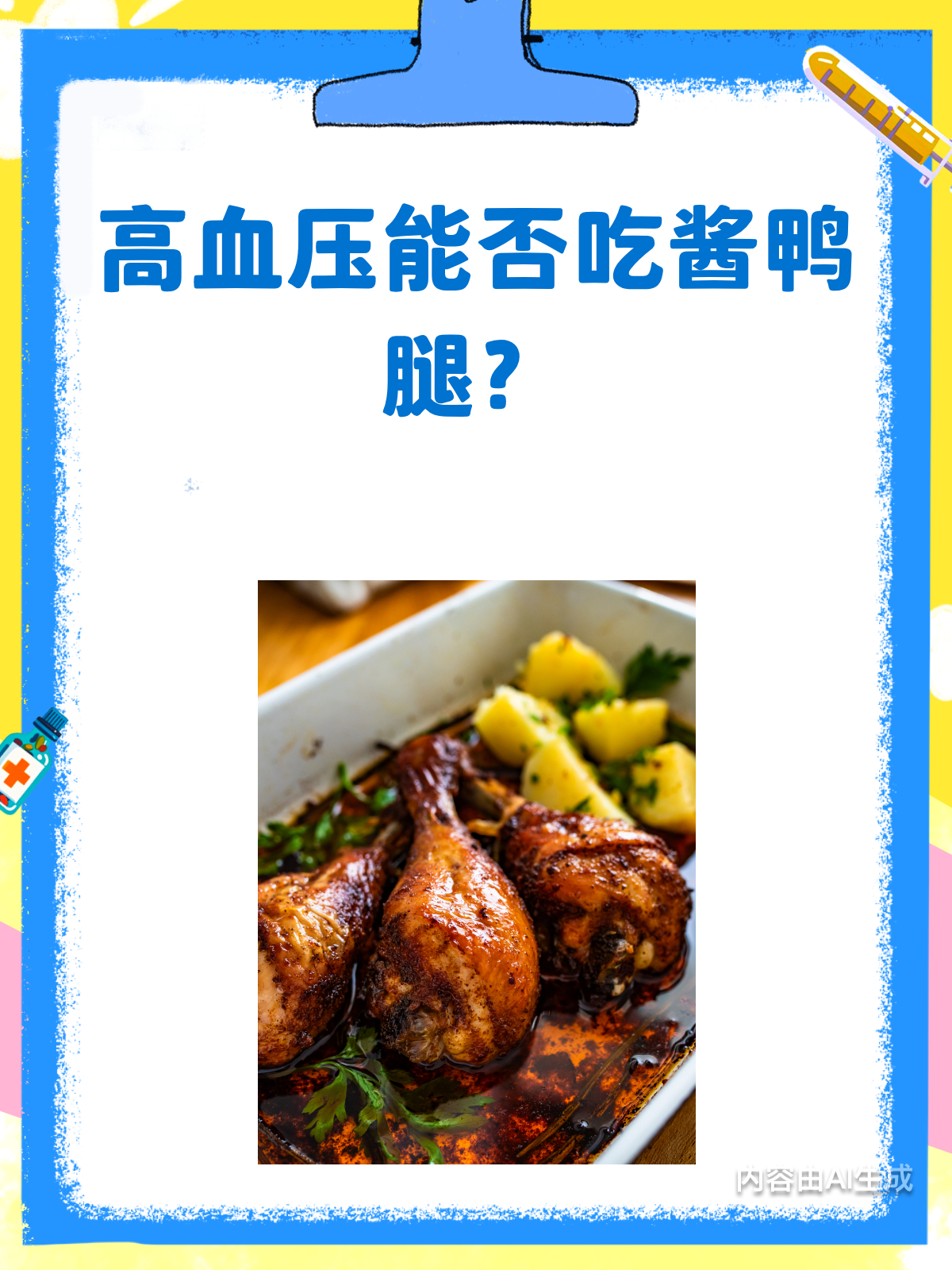 高血压患者,酱鸭腿到底能不能吃?
