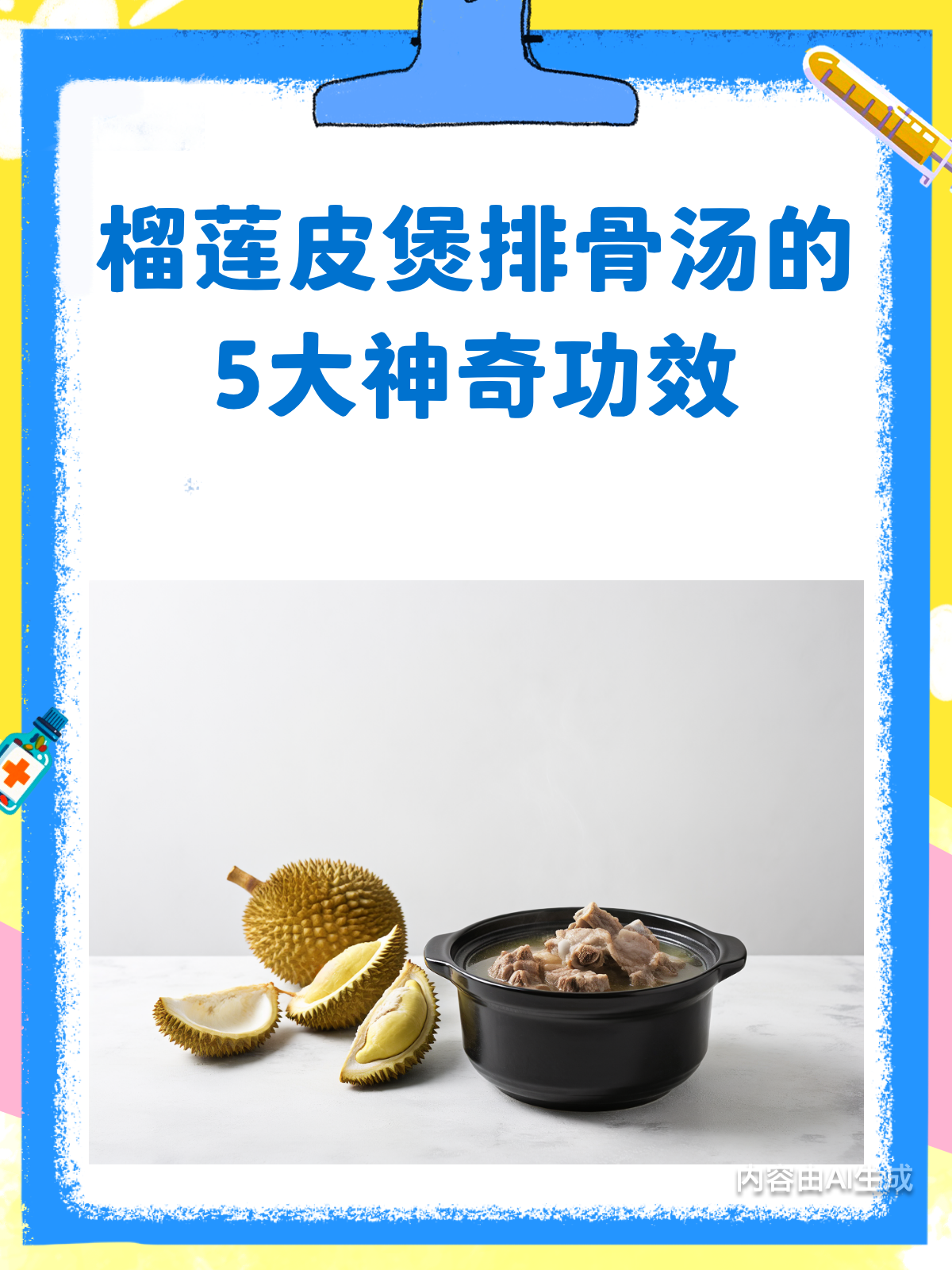 榴莲皮煲排骨汤,竟然有这么多好处!