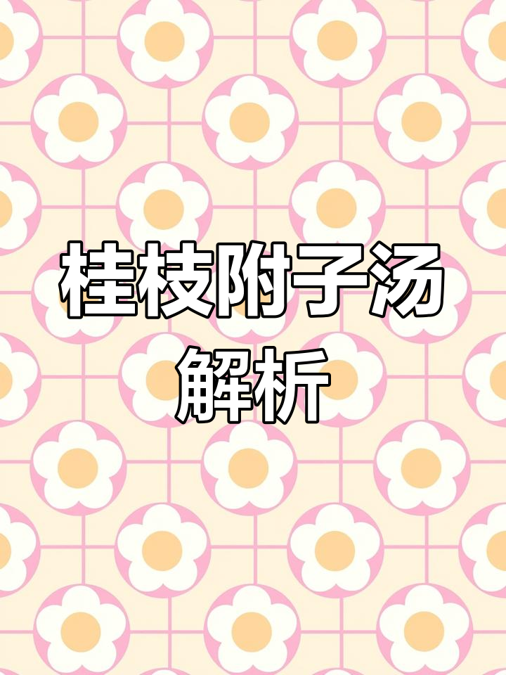 桂枝附子汤:祛风除湿,温经散寒的经典方剂