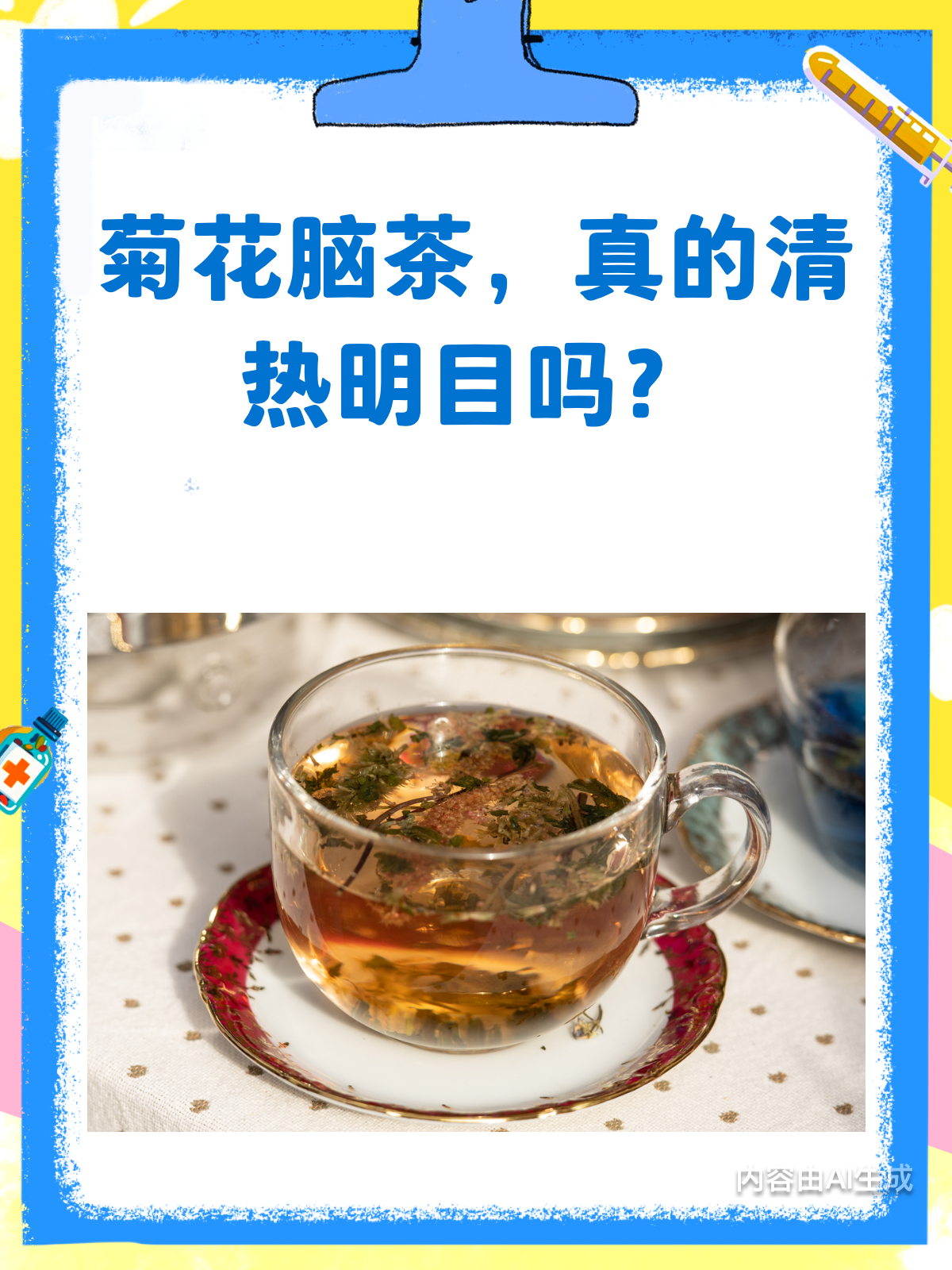 喝菊花脑茶,清热明目效果棒棒哒!