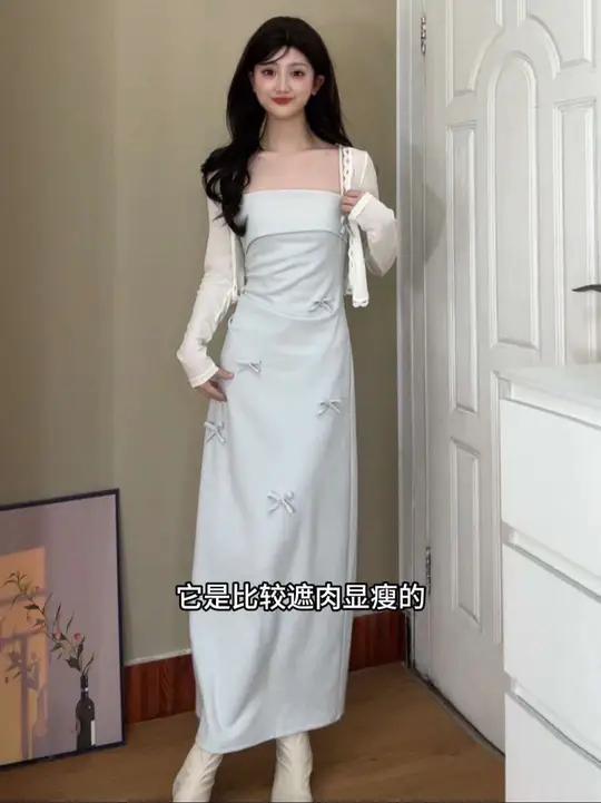 气质温柔吊带裙
