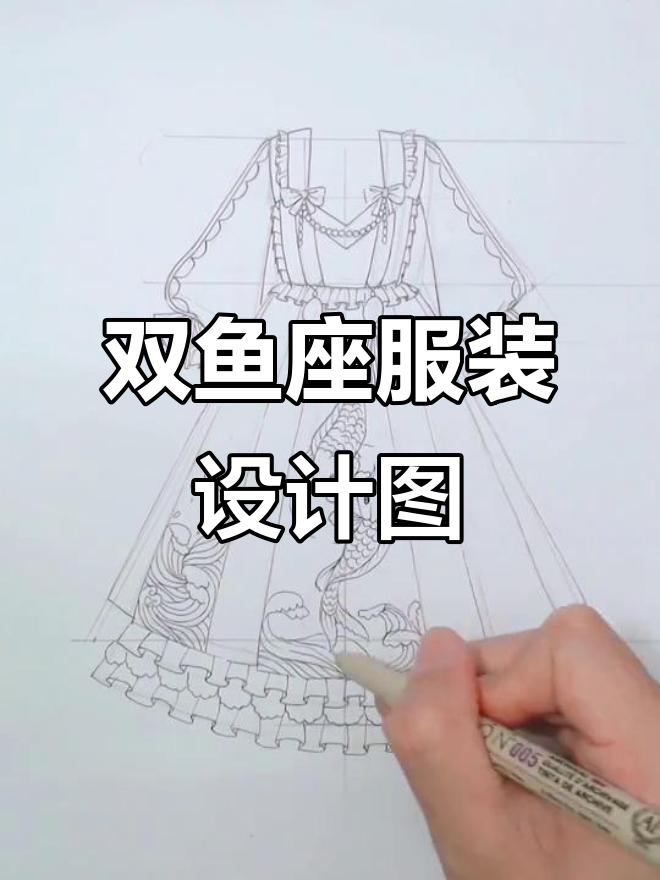 双鱼座专属服装设计手绘图,创意满满!